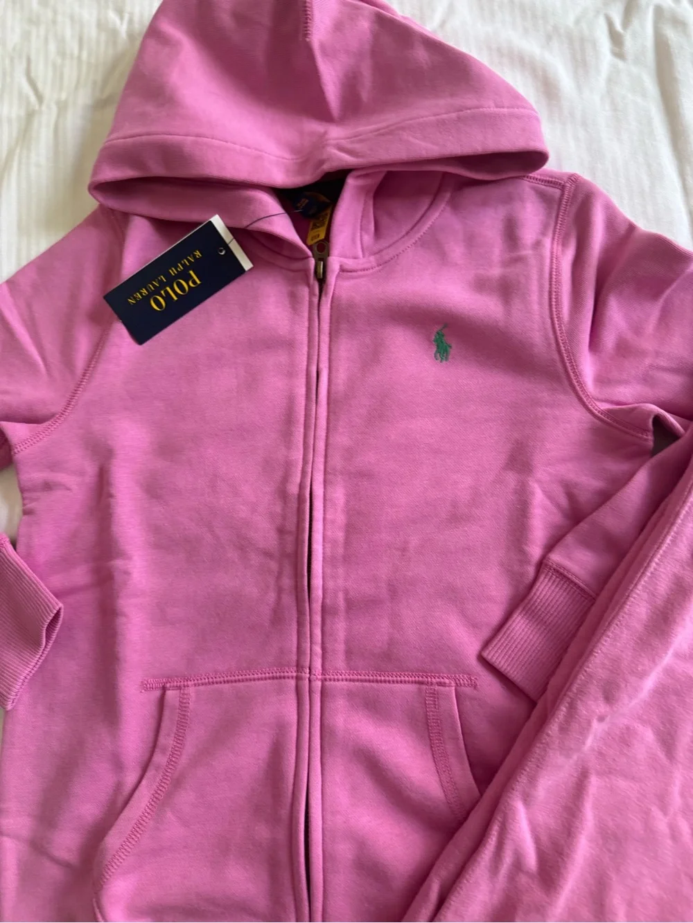 New girls Polo Ralph Lauren Sz L 12-14 Hooded Zip Jacket & Pants Set sweatsuit